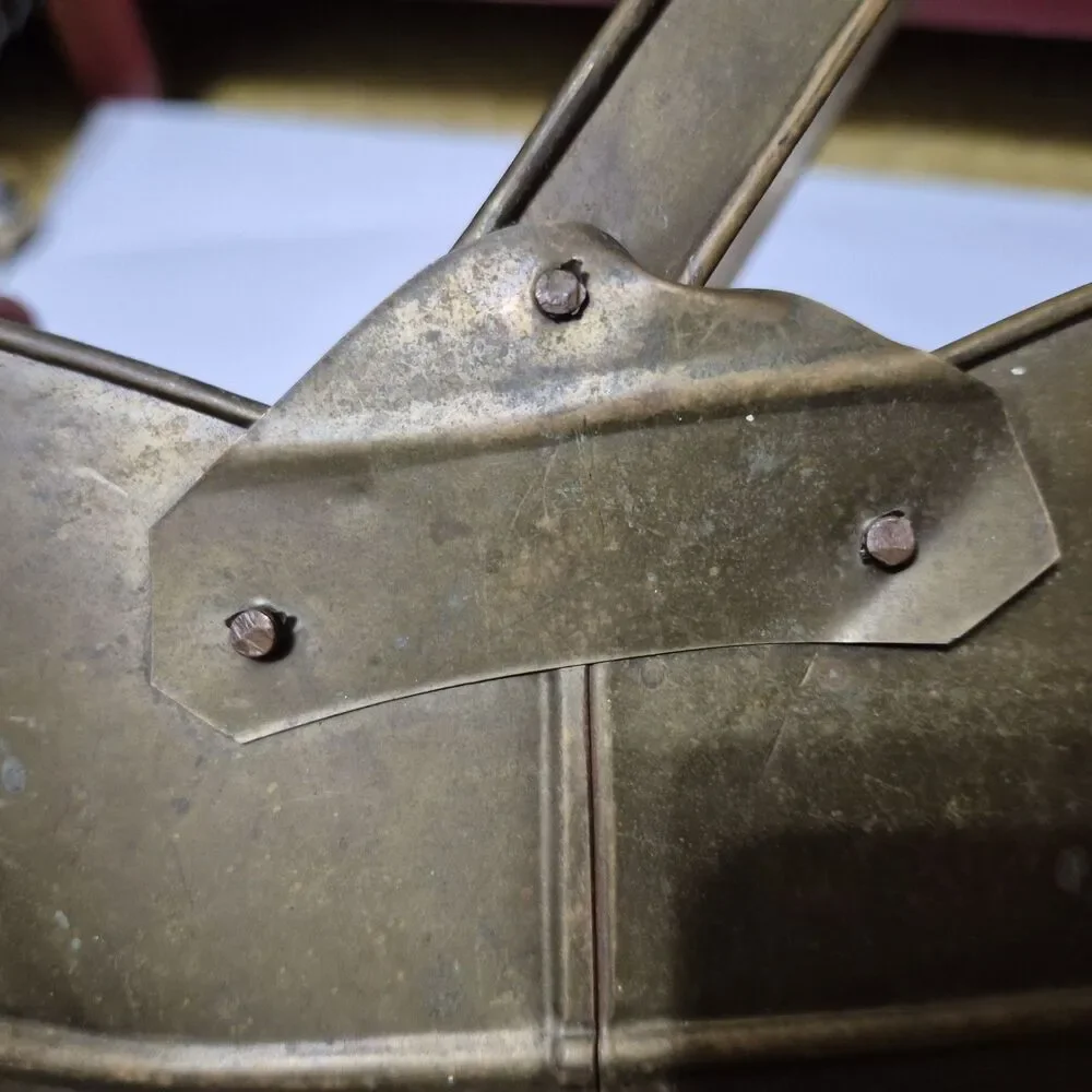 Vintage Brass Coal Scuttle Set of 2 India Fireplace Decor Planter Buckets
